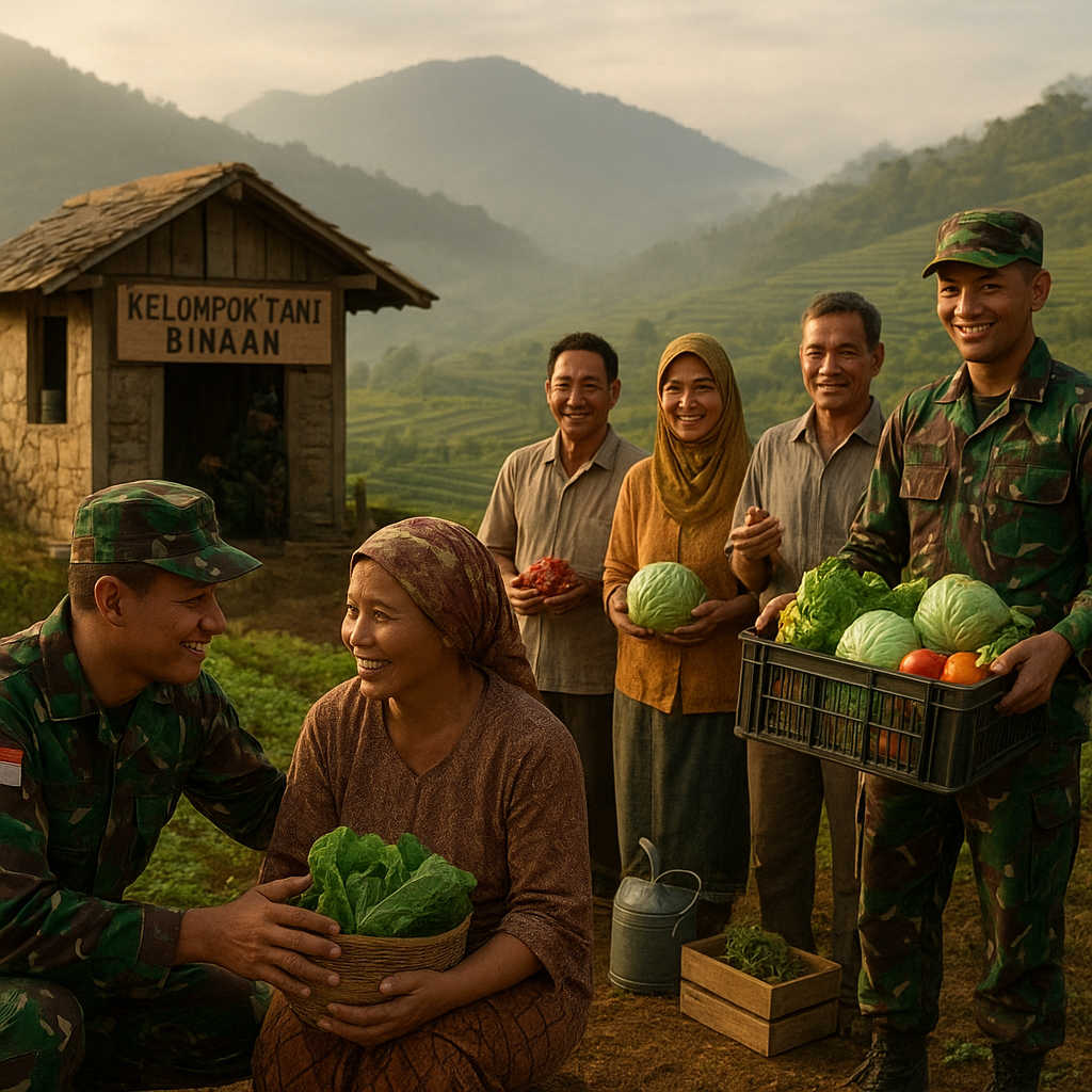 Dari Pos TNI di Pegunungan, Lahir Kelompok Tani Baru yang Didampingi Langsung Prajurit