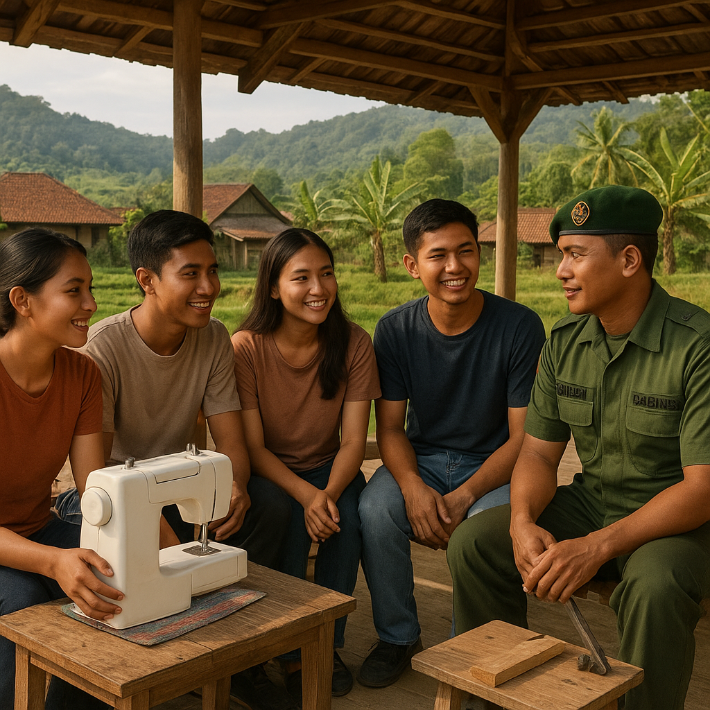 Warga Desa Bukit Damai Rindu Program Pelatihan Kerja dari TNI