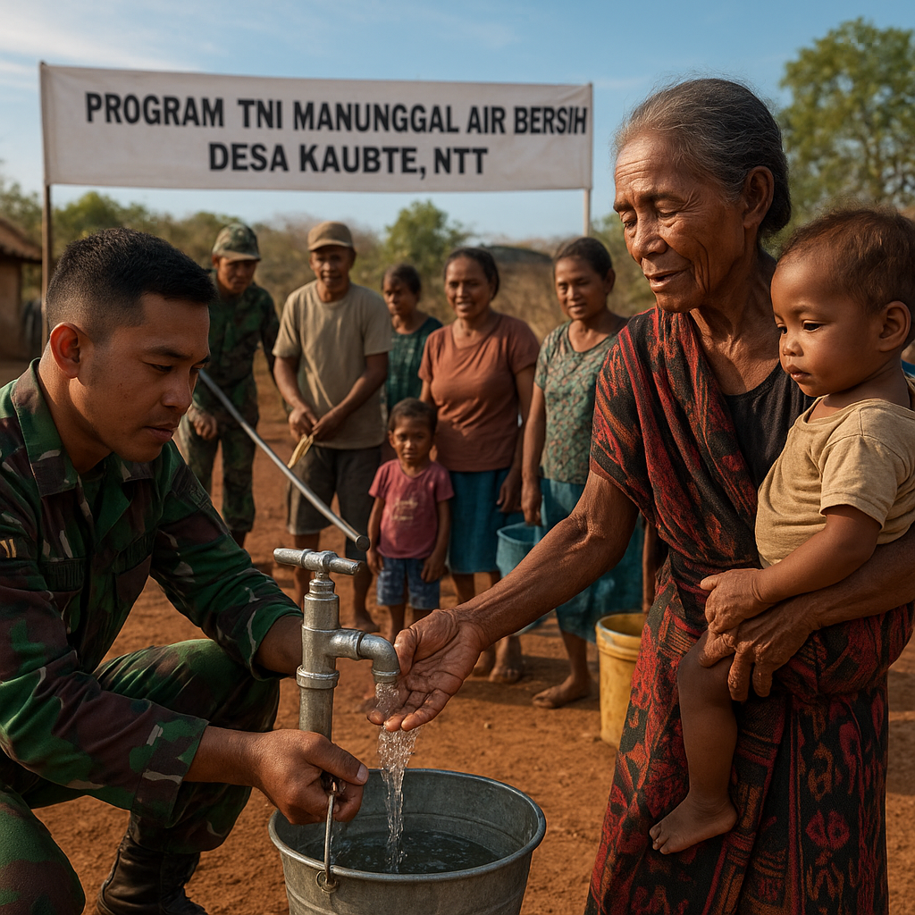 Program TNI Manunggal Air Bersih Sasar Desa Kering di NTT