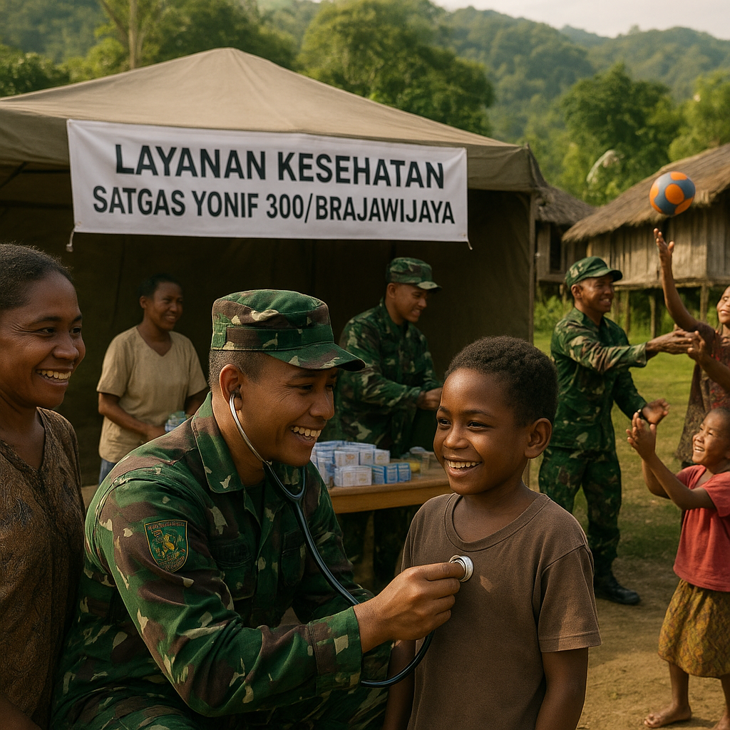 Senyum Nduga: Patroli Brajawijaya Tebar Layanan Kesehatan dan Kebahagiaan