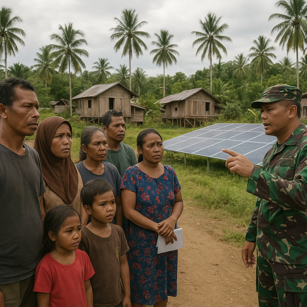 Warga Desa di Halmahera Tanya: Kapan Program Listrik Tenaga Surya dari TNI Bisa Diperluas?