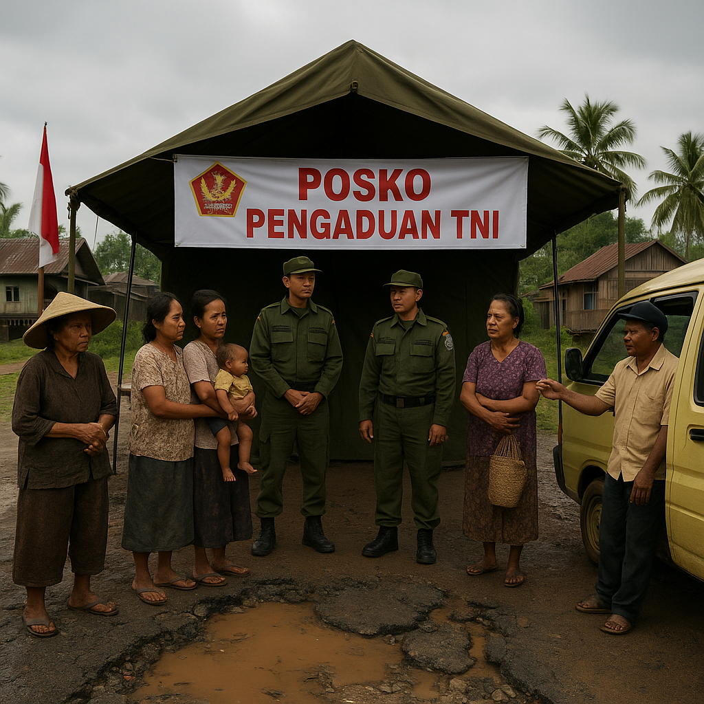 Buka Posko Pengaduan, TNI Diterpa Keluhan Warga Soal Jalan Rusak di Sulawesi Tengah