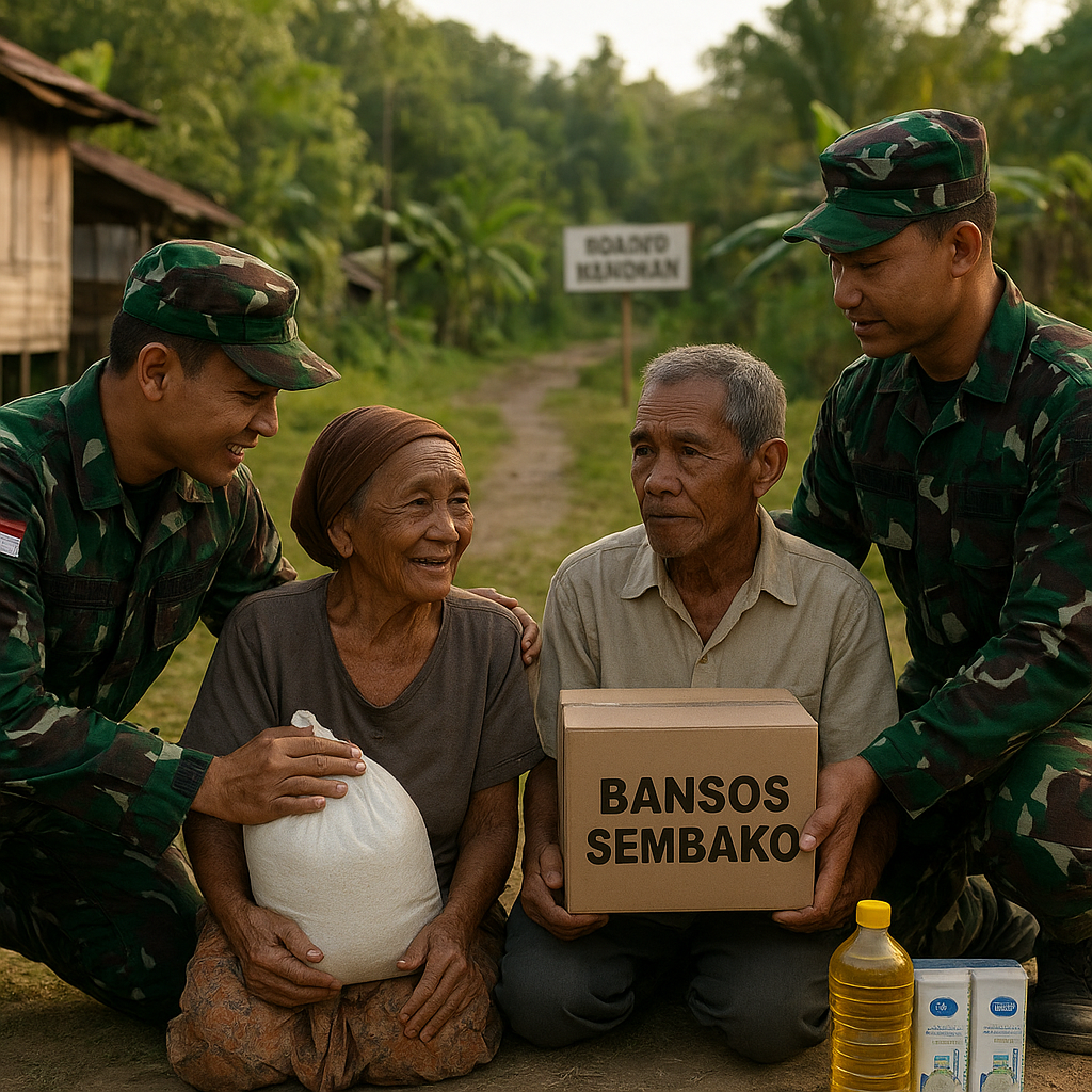 Bansos Sembako Menyapa Lansia di Perbatasan Nunukan