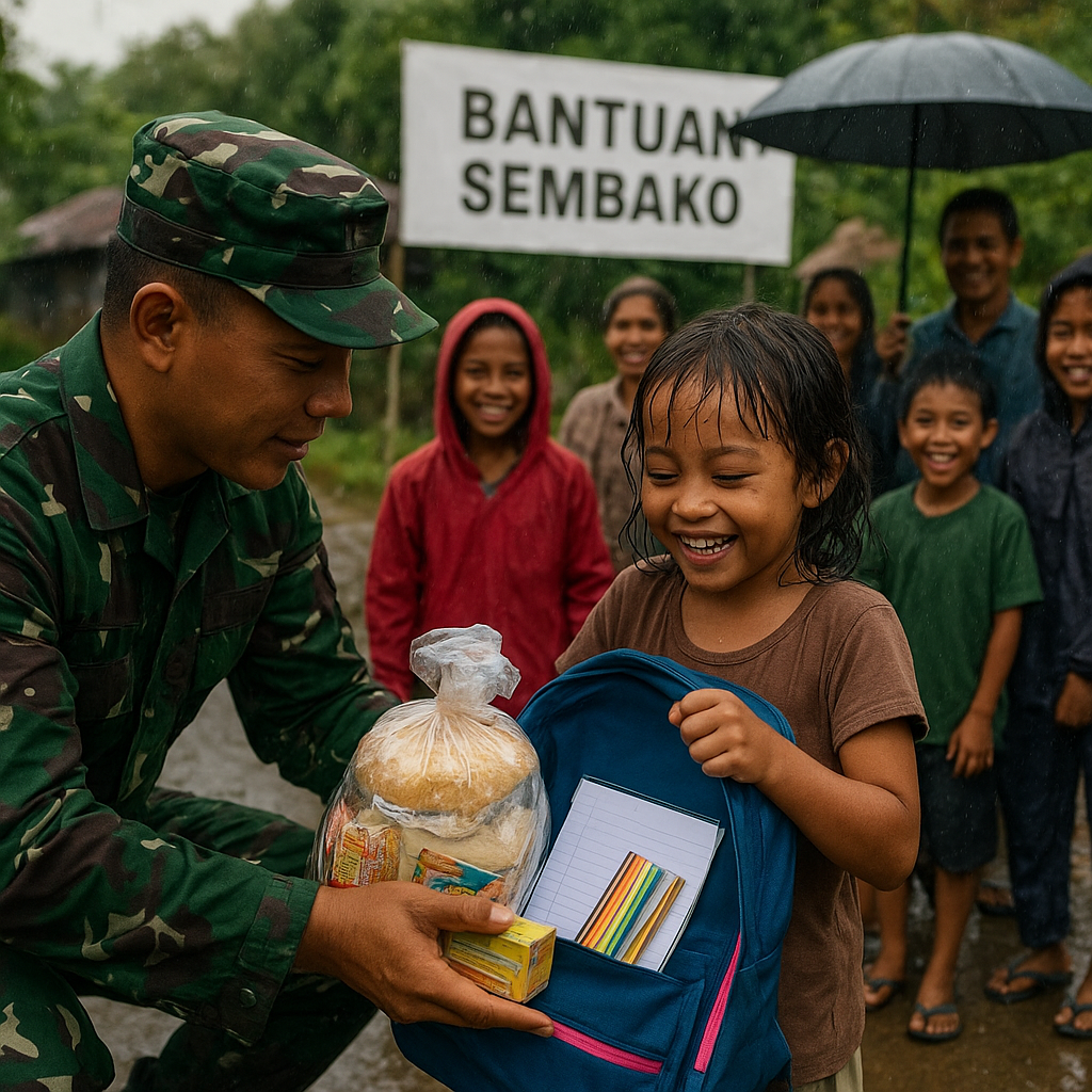 Bantuan Sembako dan Perlengkapan Sekolah untuk Anak-Anak Perbatasan Entikong