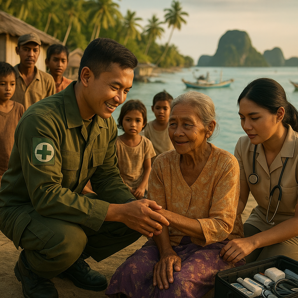 Dokter TNI Keliling Obati Warga Sakit di Pulau Terluar Natuna