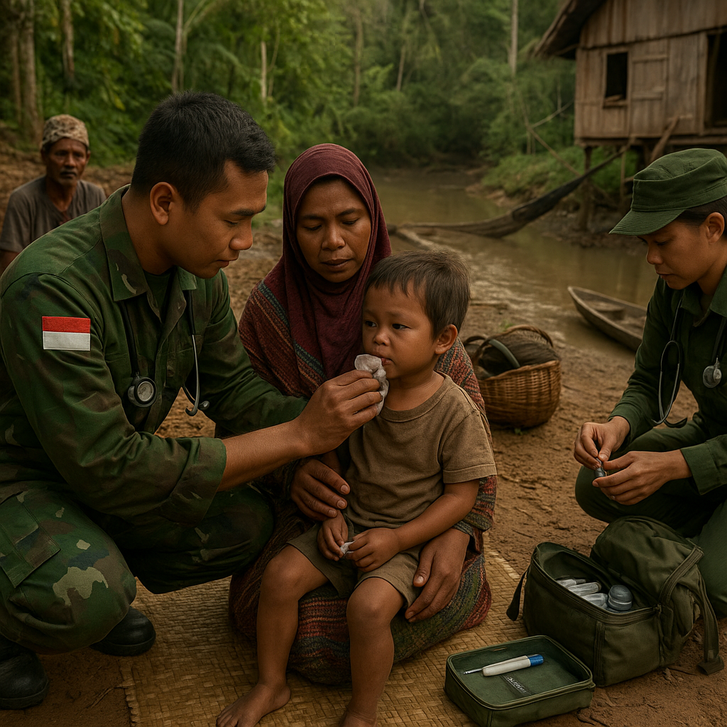 Dokter TNI Keliling Obati Warga Suku Terasing di Pedalaman Halmahera