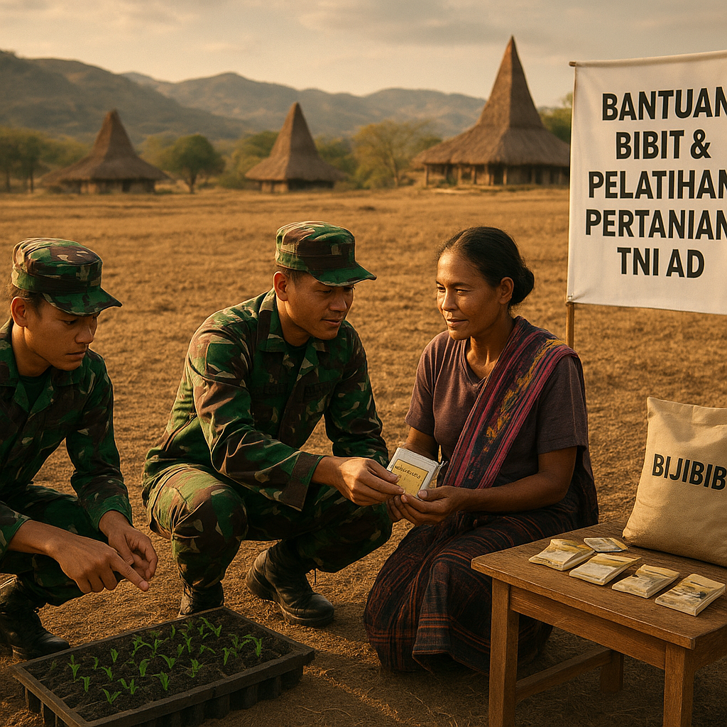 TNI AD Bantu Petani Terdampak Gagal Panen di Sumba dengan Bibit dan Pelatihan