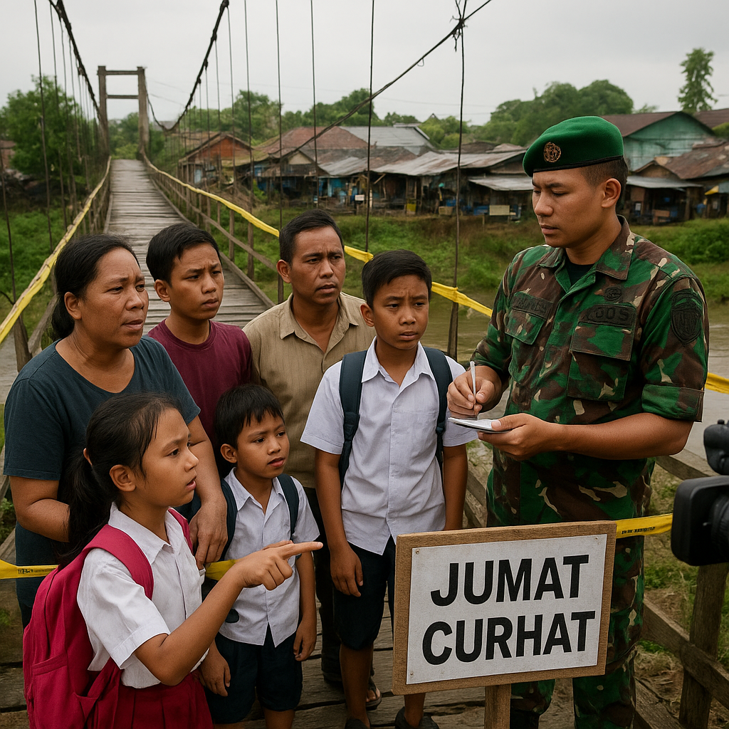 Warga Kampung Cihideung Bertanya, Kapan Jembatan Gantung Desa Diperbaiki?