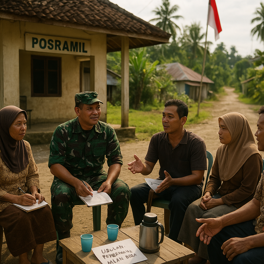 Posramil Jadi Tempat Curhat dan Usulan Warga untuk Pembangunan Jalan Desa