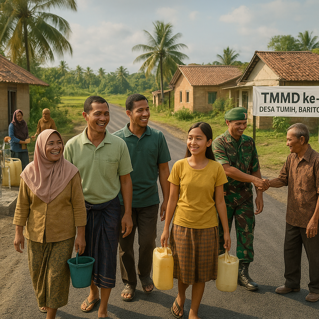 TMMD di Barito Kuala: Ketika Impian Warga Tumih Menjadi Kenyataan