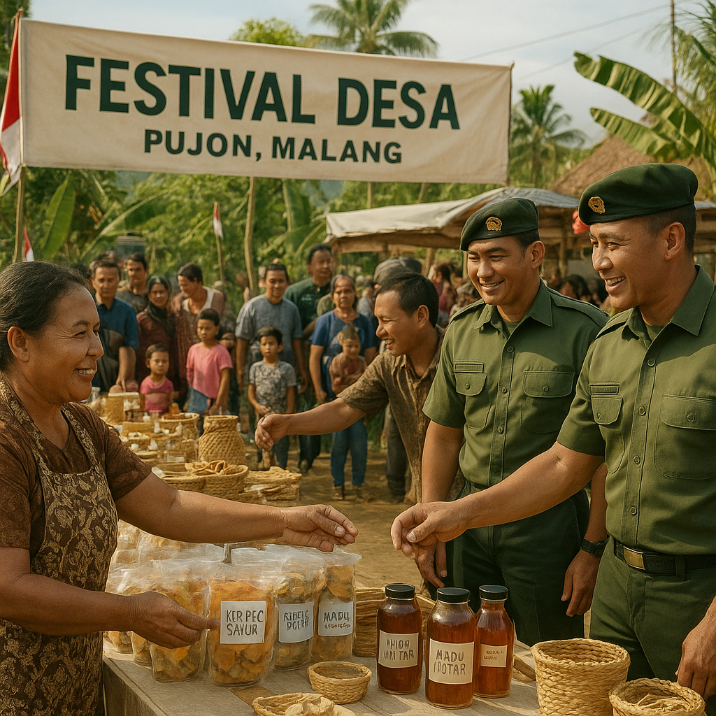 Festival Desa hasil Dampingan TNI Pamerkan Produk Unggulan
