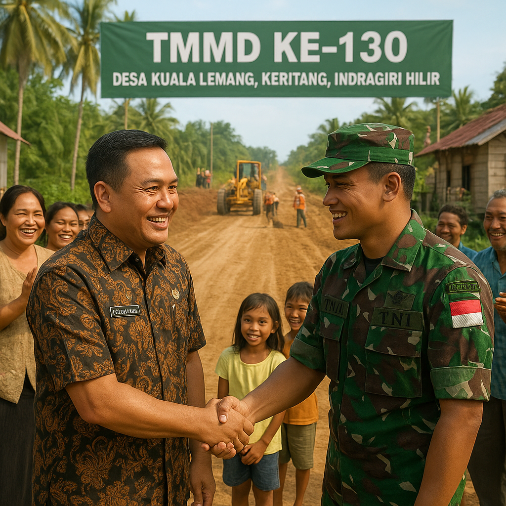TMMD ke-130 di Keritang: Bupati Herman Sambut Hangat, Warga Antusias Sambut Pembangunan