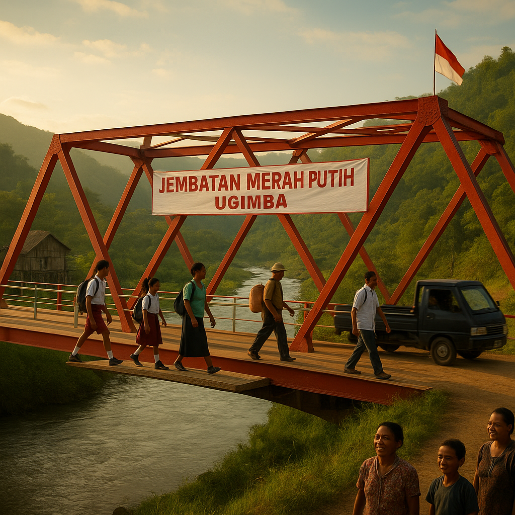 Harapan Baru dari Jembatan Merah Putih untuk Warga Ugimba yang Terpencil