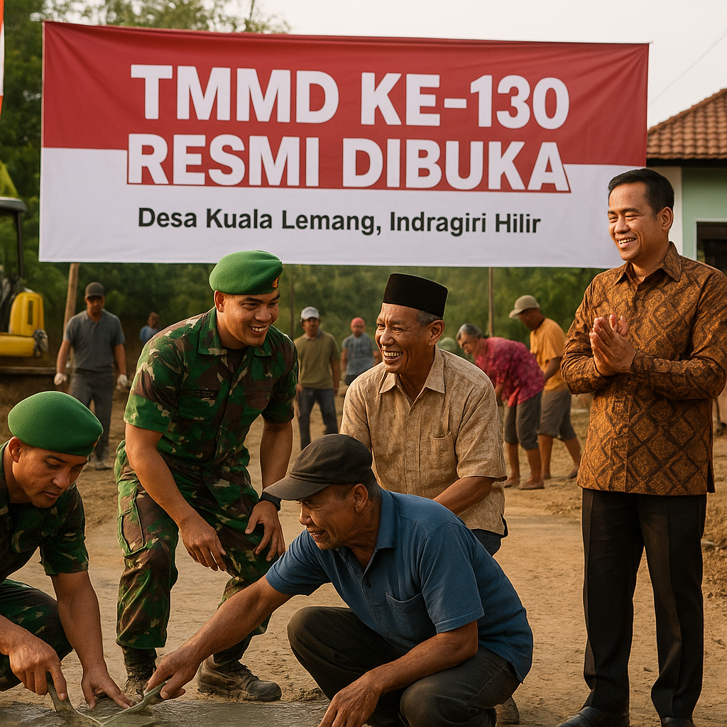 TMMD ke-130 Resmi Dibuka, Wujudkan Impian Warga Kuala Lemang