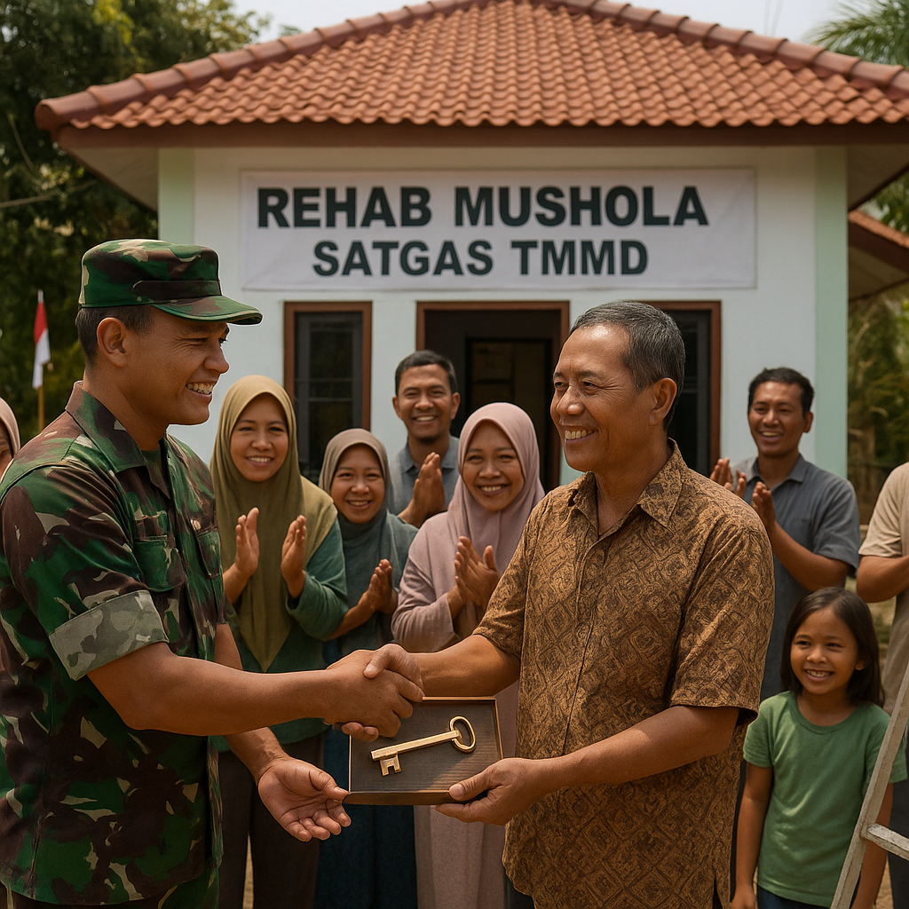 Warga Tegal Lega Ucapkan Terima Kasih atas Rehab Mushola oleh Satgas TMMD