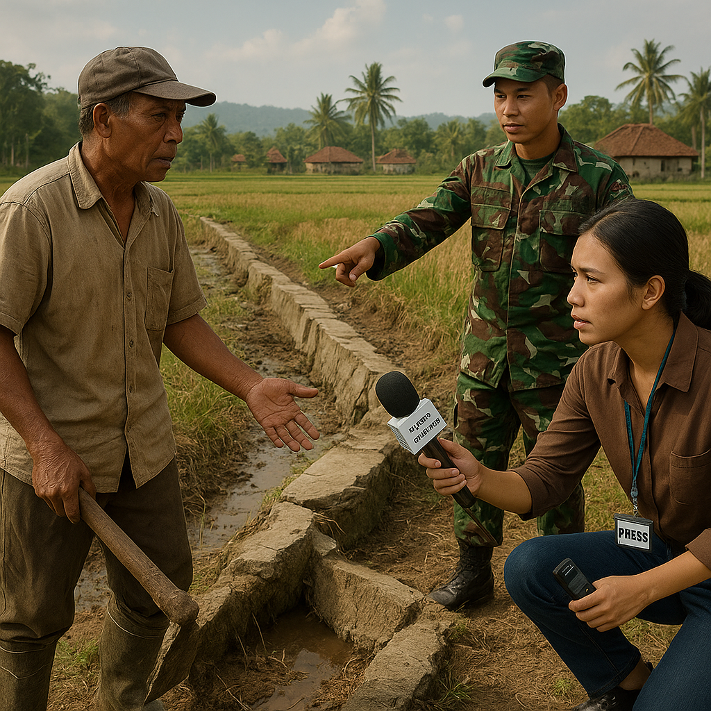 Tanya Warga: 'Kapan Irigasi Desa Kami Diperbaiki Pak? TNI Bisa Bantu?'