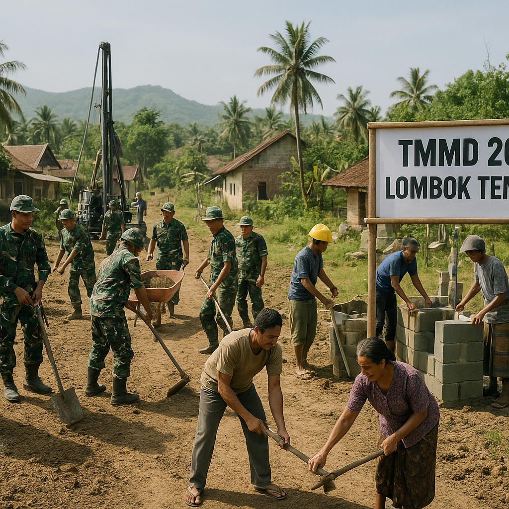 TMMD 2026 Kini Masuk Delapan Desa di Lombok Tengah, Warga Sambut dengan Semangat Gotong Royong