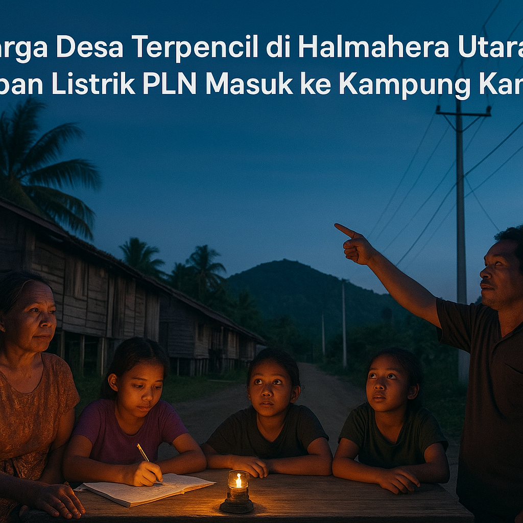 Warga Desa Terpencil di Halmahera Utara Tanya: Kapan Listrik PLN Masuk ke Kampung Kami?