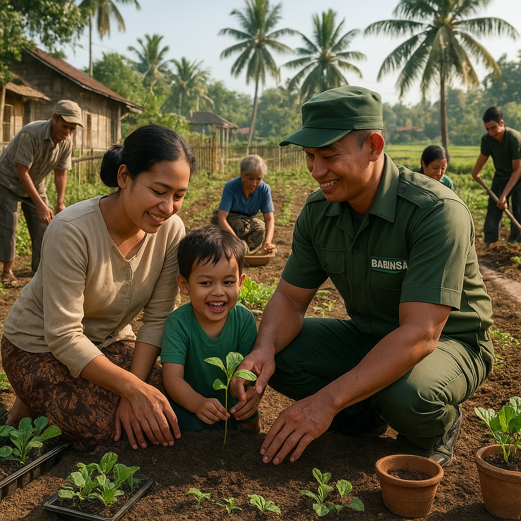 Kegiatan Berkebun Bersama, Tanam Sayur dan Semai Kebersamaan di Desa Binaan