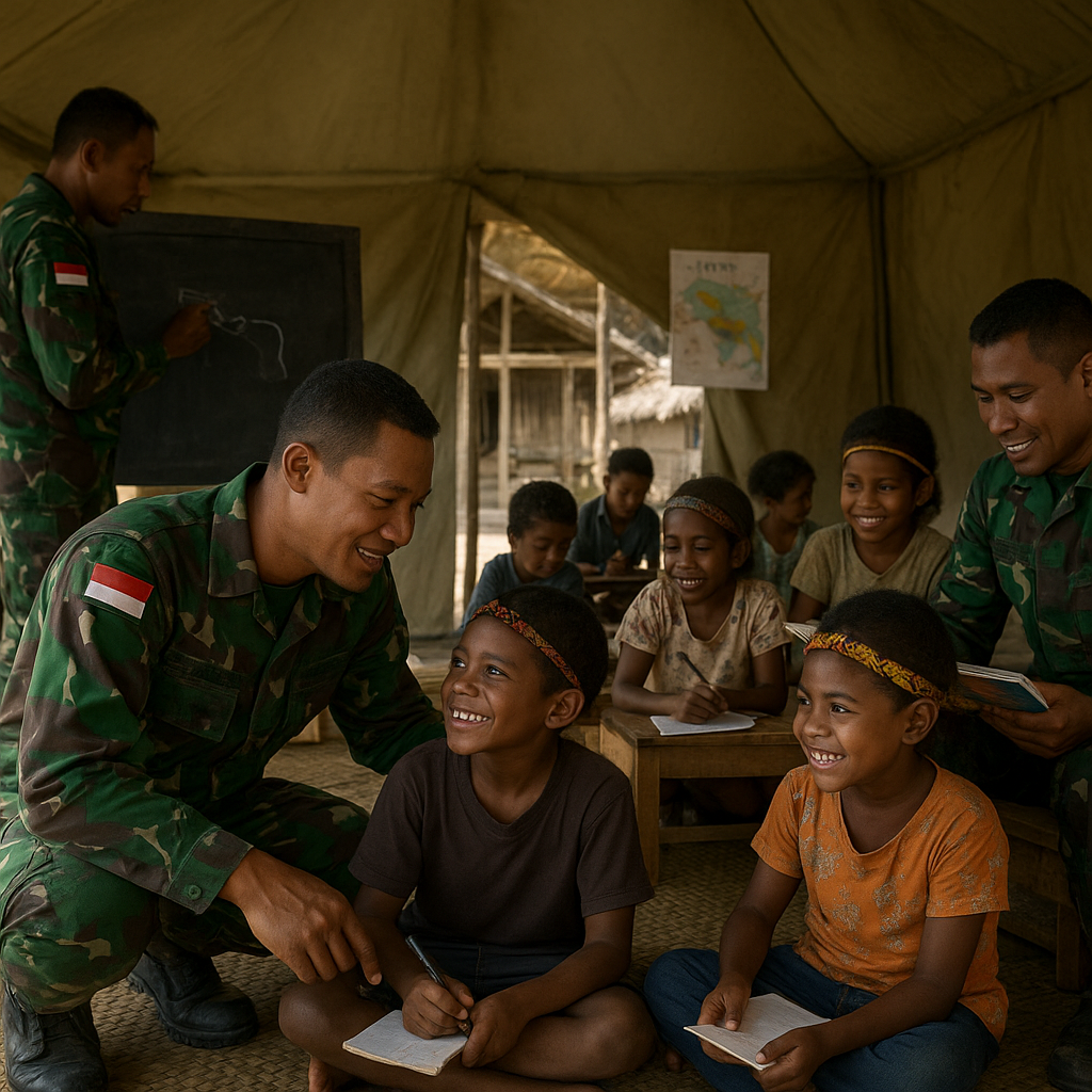 Kisah Prajurit yang Jadi 'Guru Dadakan' untuk Anak-anak Pedalaman Papua