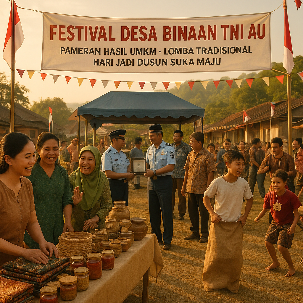 Festival Desa Binaan TNI AU: Pameran Hasil UMKM dan Lomba Tradisional Meriahkan Hari Jadi Dusun