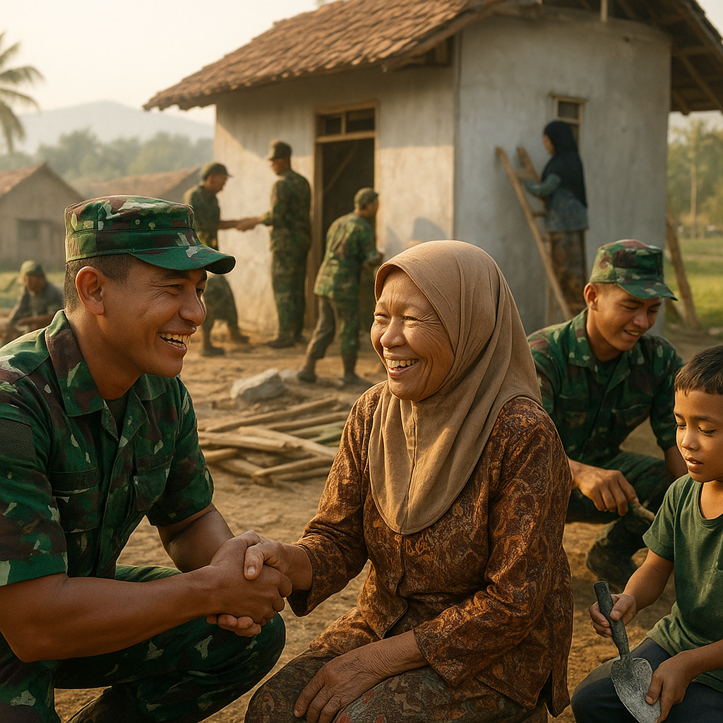 Cerita Hangat di Balik Debu TMMD: Prajurit dan Warga Godo Seperti Keluarga