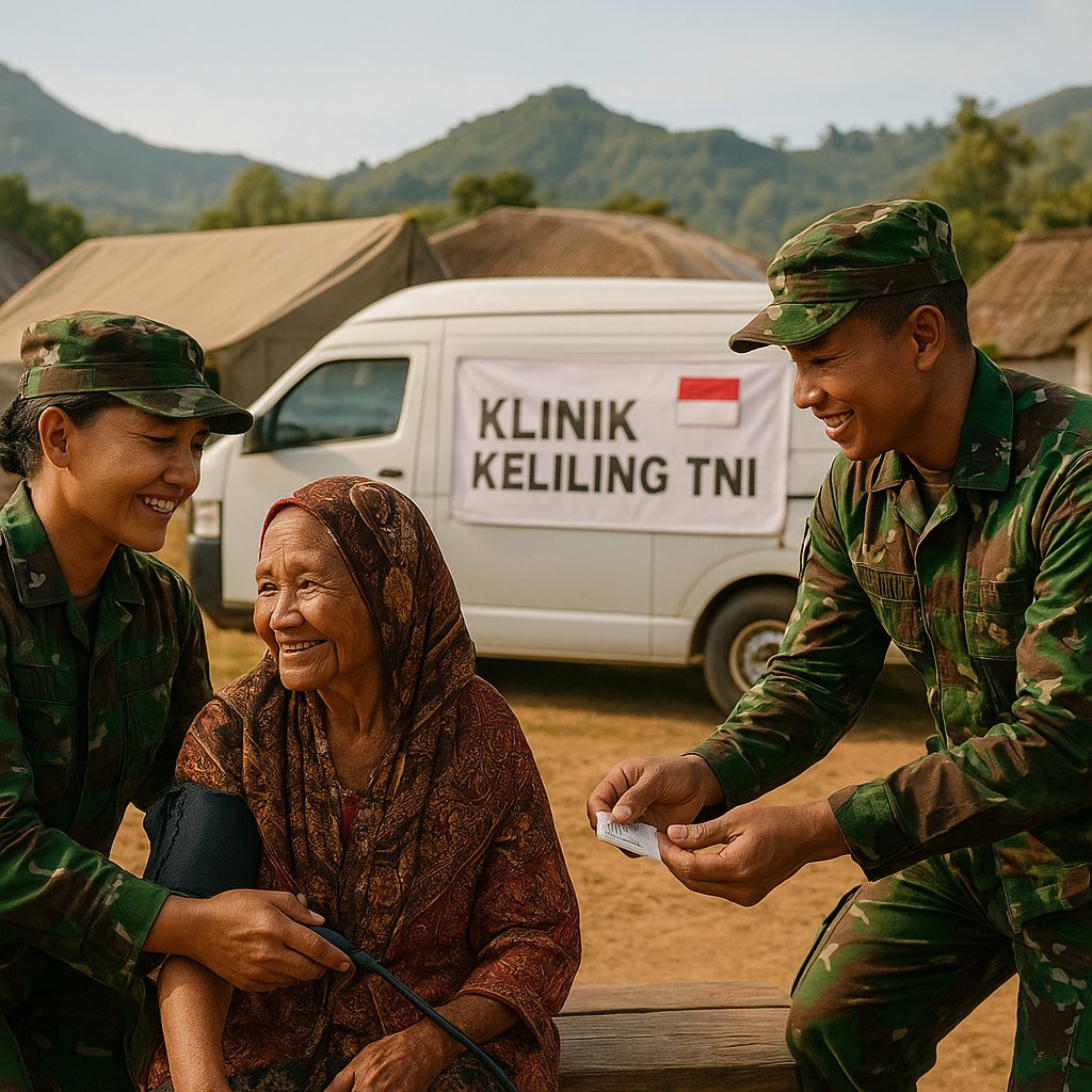 Klinik Keliling TNI Bawa Senyuman untuk Warga Lansia di Pelosok Flores