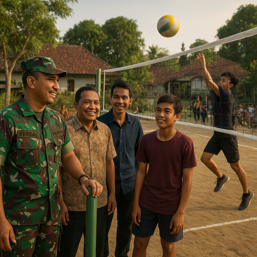 Dari Lapangan Voli Rusak jadi Tempat Berkumpul yang Ramai, Berkat Inisiatif Babinsa