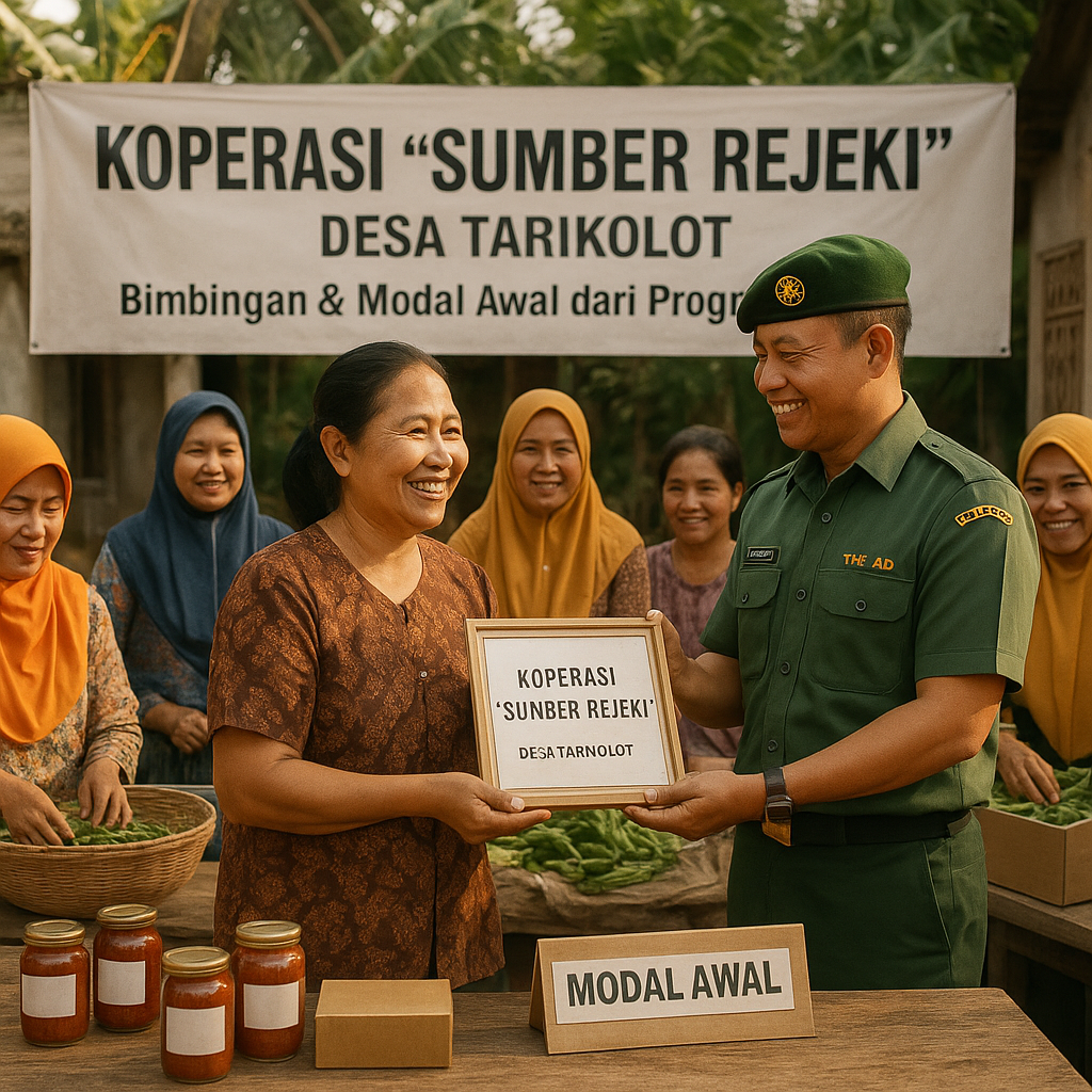 Koperasi Warga Desa Bangkit dengan Bimbingan dan Modal Awal dari Program TNI