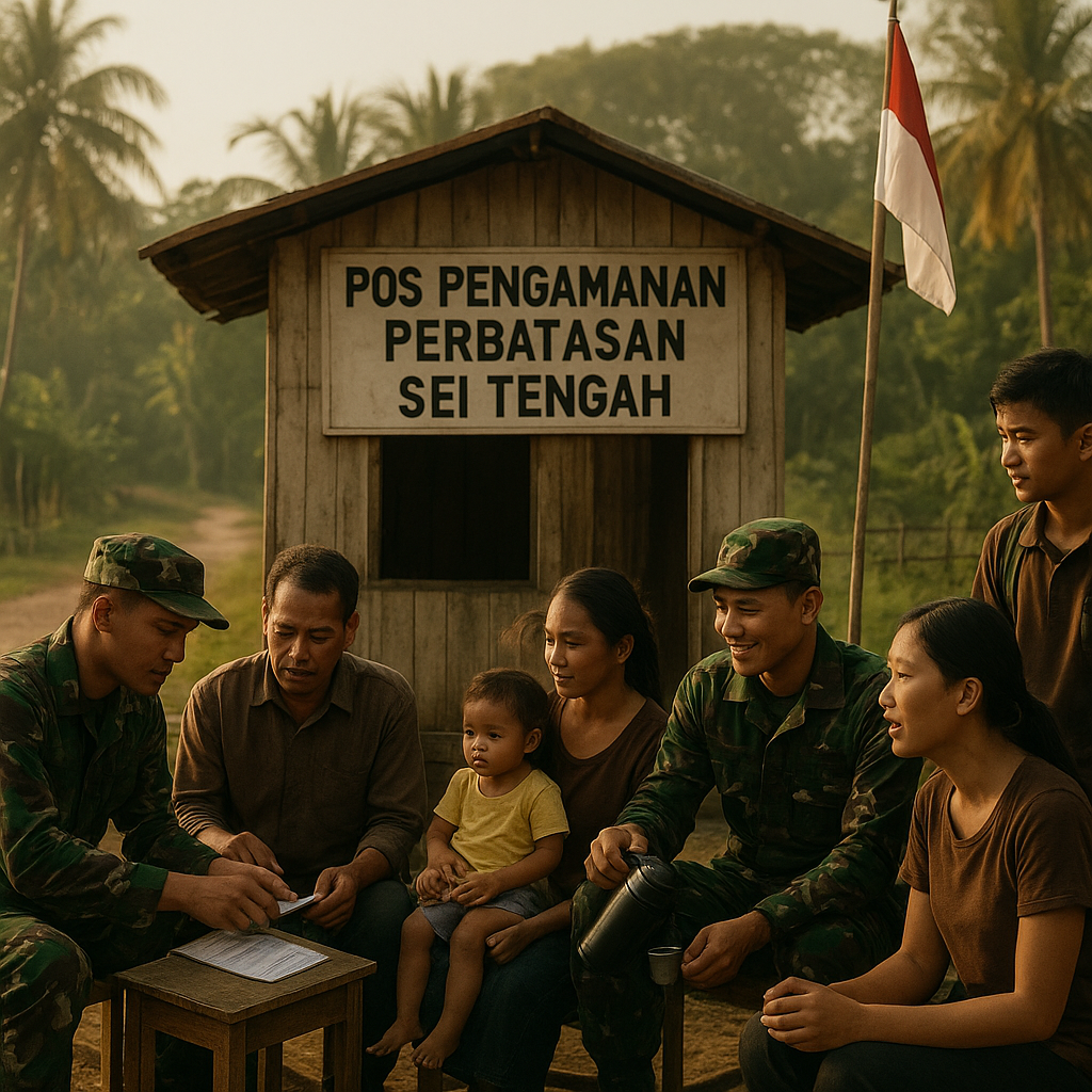 Pos TNI di Perbatasan Jadi Tempat Ngobrol Warga, Dari Urusan KTP sampai Curhat Kehidupan