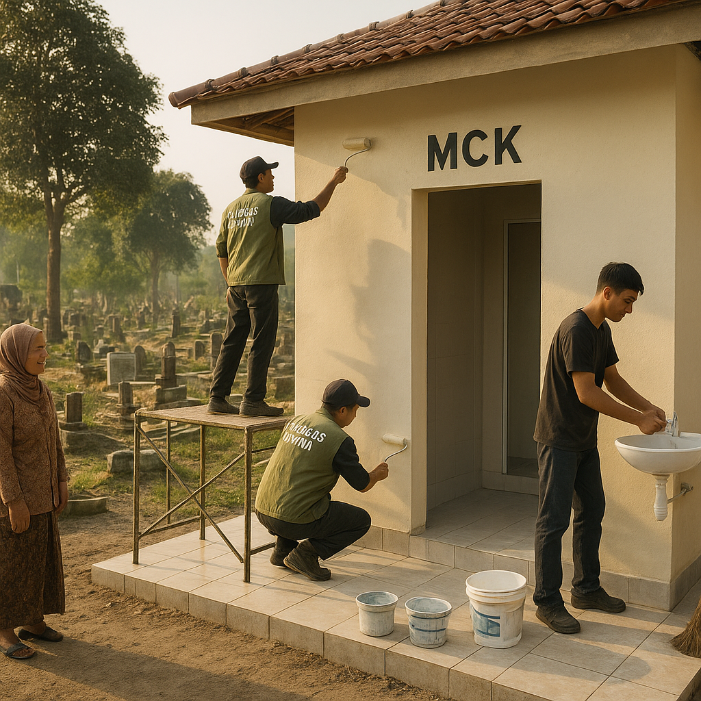 MCK di Area Pemakaman Desa Godo Hampir Rampung, Masuki Tahap Pengecatan