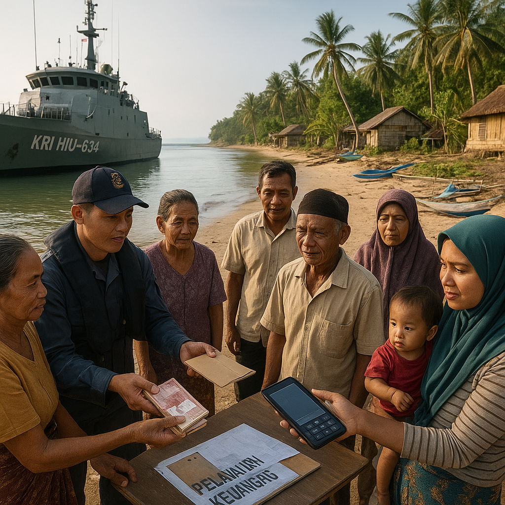 KRI HIU-634 Antar Rupiah ke Pulau Terpencil Jawa Tengah