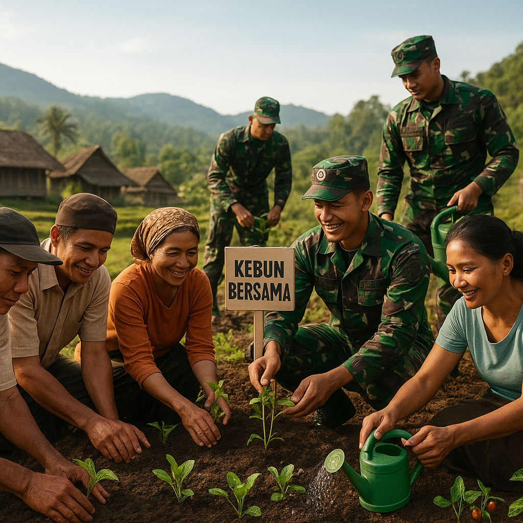 Program TNI: Membangun Kebun Bersama untuk Ketahanan Pangan Desa