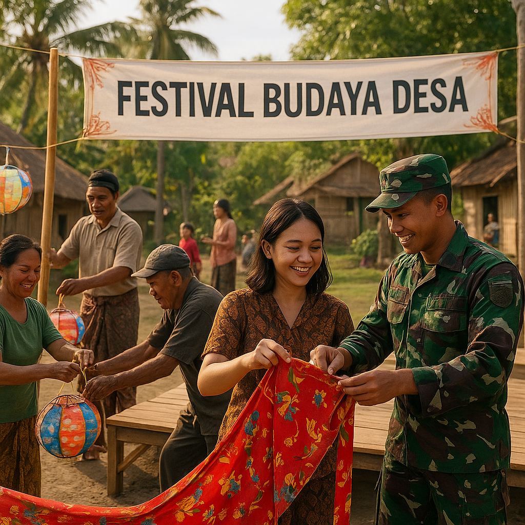 Kabar Desa Kita: Festival Budaya yang Dipersiapkan dengan Bantuan TNI
