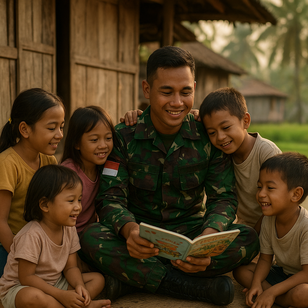 Cerita Kehangatan: Prajurit TNI Menjadi Ayah Asuh bagi Anak Desa