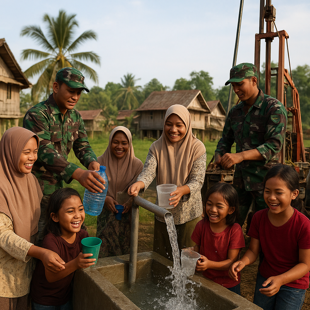 Gemercik Air di Aceh Tamiang, TNI Hadirkan Sumur Bor untuk Desa yang Dulu Kesulitan Air Bersih
