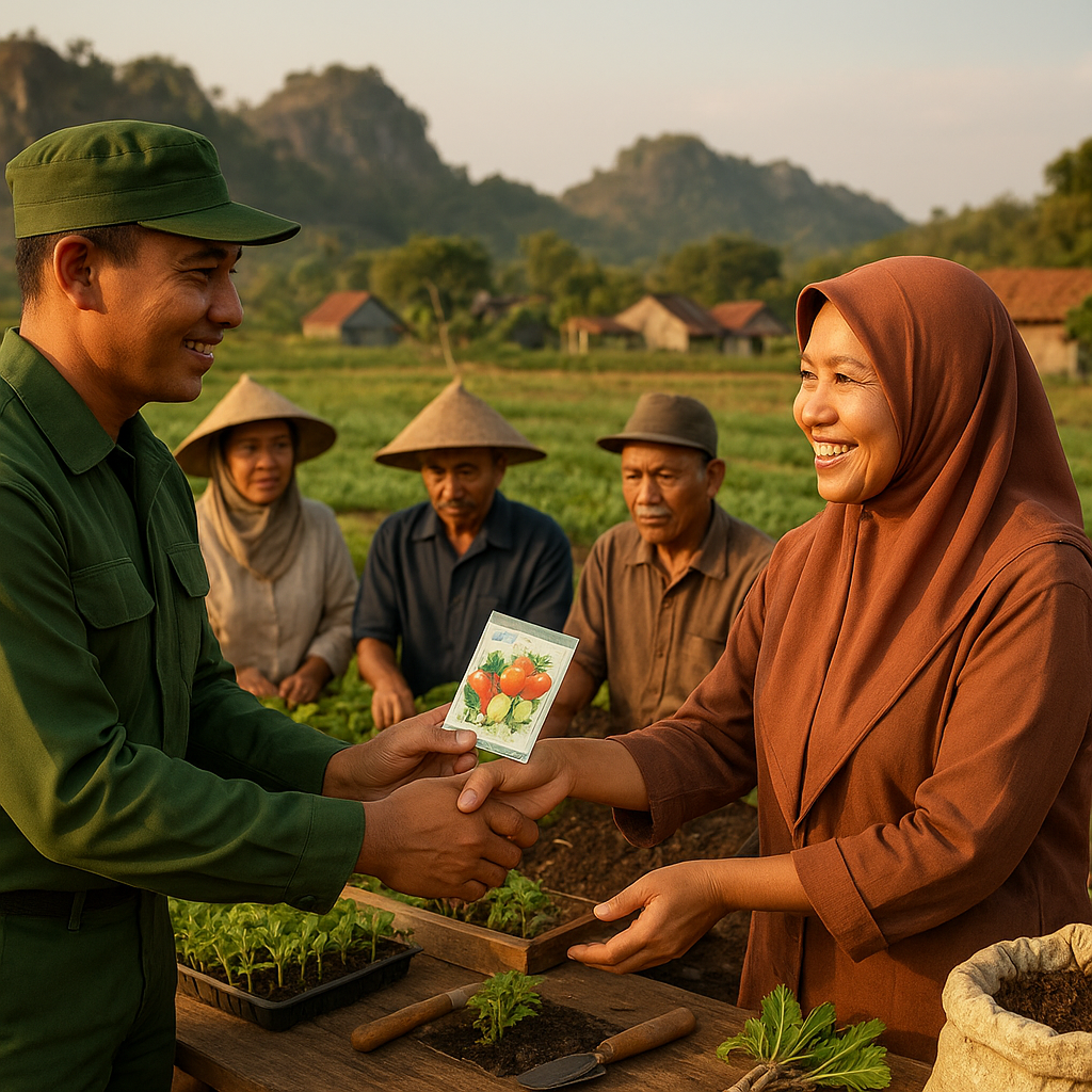 Dari Ladang ke Meja Makan: Bantuan Benih dan Pelatihan TNI untuk Petani Desa di Gunung Kidul