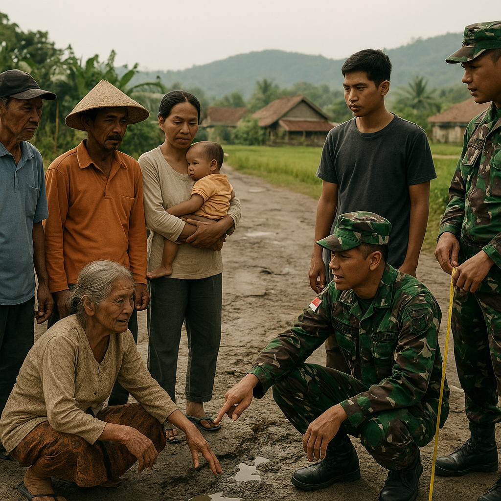 Warga Desa Berharap Program Teritorial TNI Dilanjutkan untuk Pembangunan Jalan