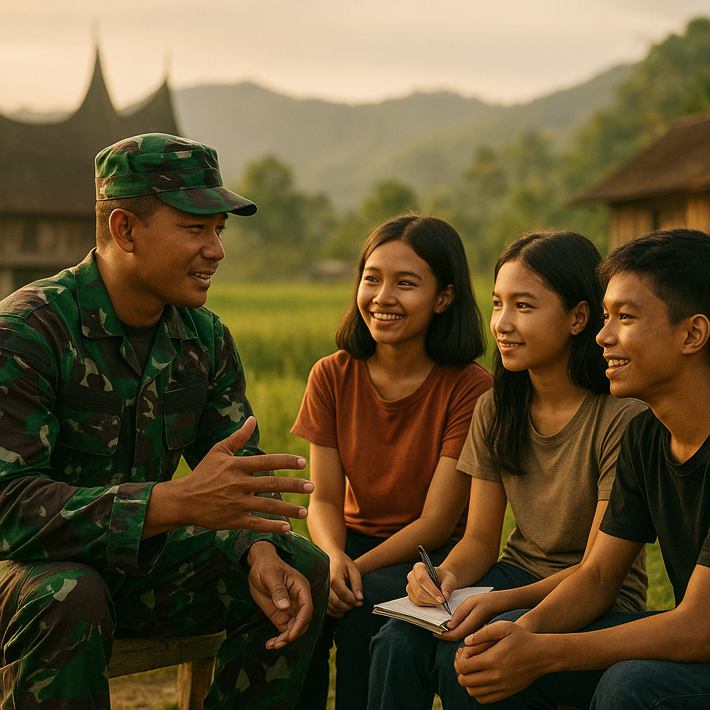 Cerita Kehangatan: Prajurit TNI Menjadi Mentor bagi Remaja Desa