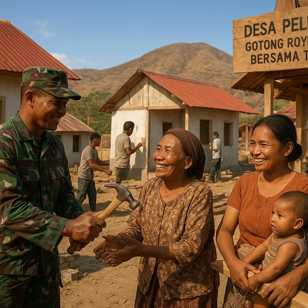 Kilas Pelosok: Desa di NTT yang Membangun Kembali setelah Bencana dengan Bantuan TNI
