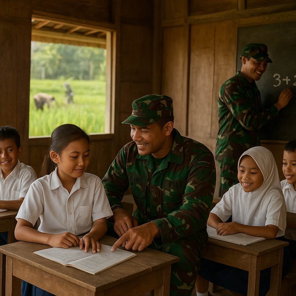 Kisah Prajurit TNI yang Jadi Guru Dadakan bagi Anak-Anak Petani di Garut