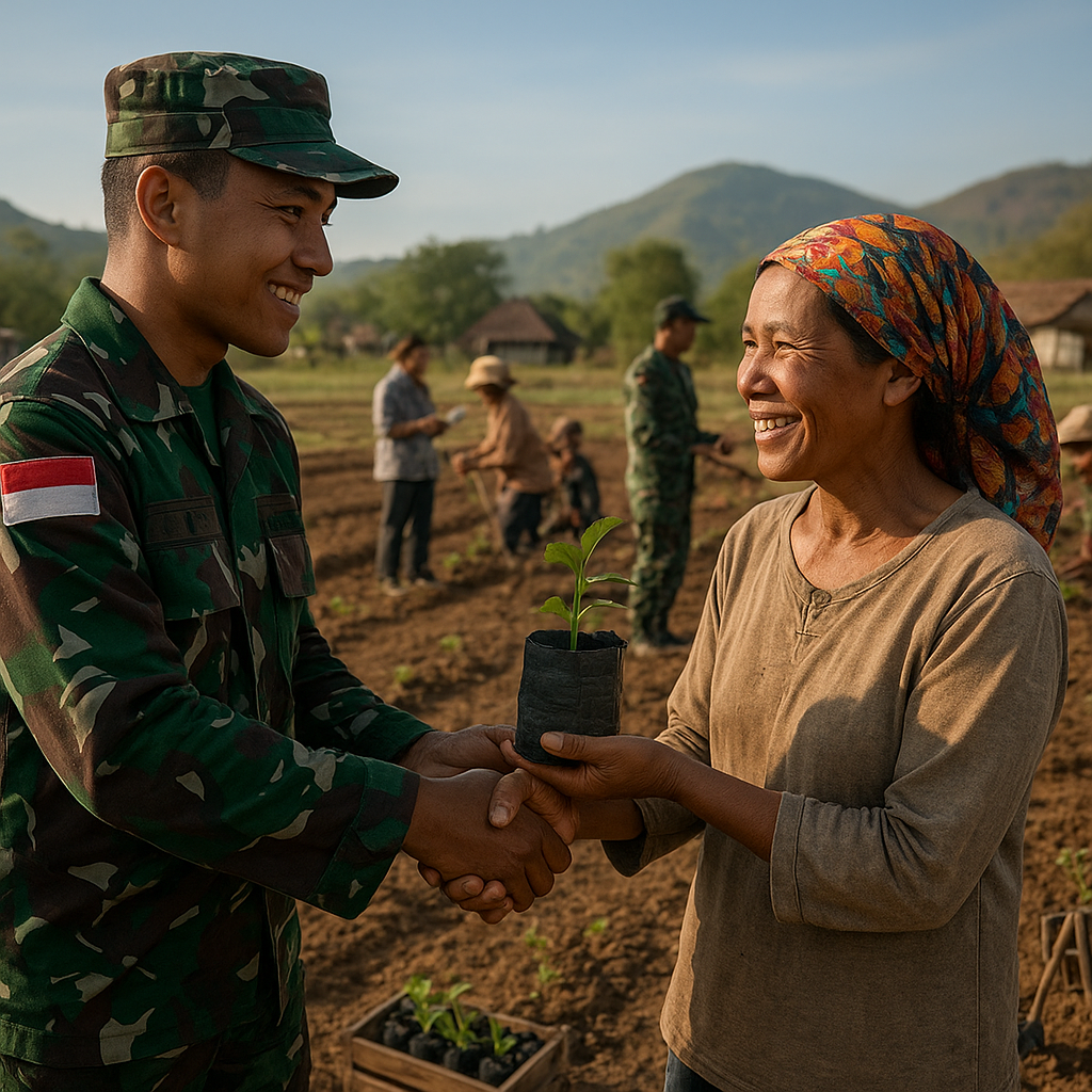 Bantuan Bibit dan Pelatihan dari TNI Ubah Lahan Tidur di Sumbawa Jadi Kebun Produktif