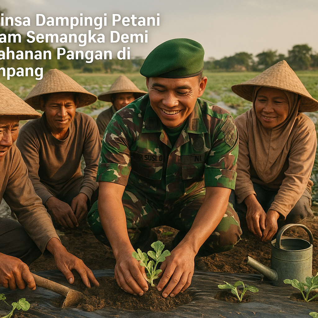 Babinsa Dampingi Petani Tanam Semangka Demi Ketahanan Pangan di Sampang