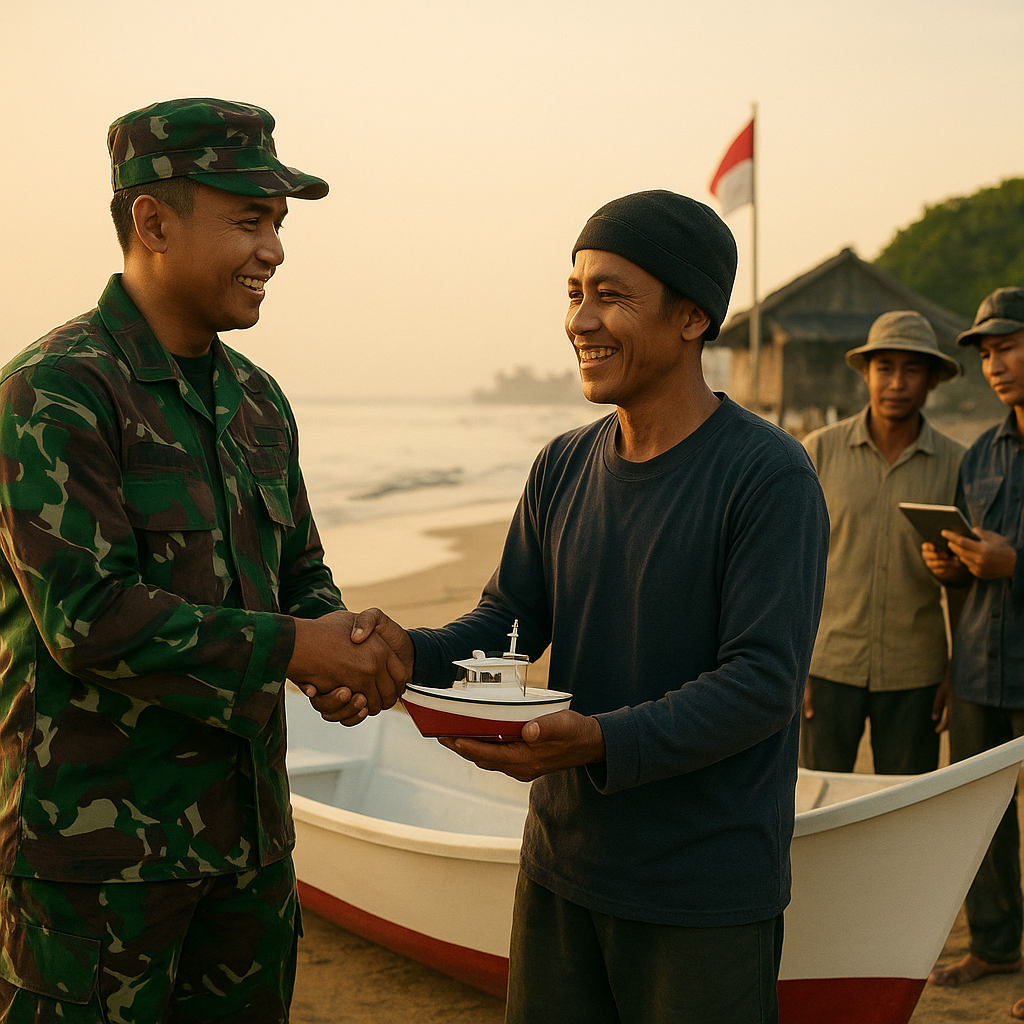 Bantuan TNI untuk Nelayan: Kapal Baru dan Pelatihan, Harapan di Pesisir Banten