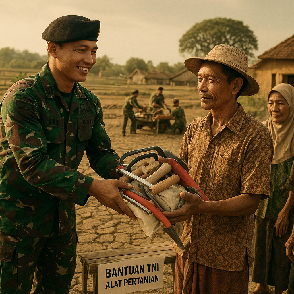 Bantuan TNI: Alat Pertanian untuk Warga di Desa yang Sulit Air
