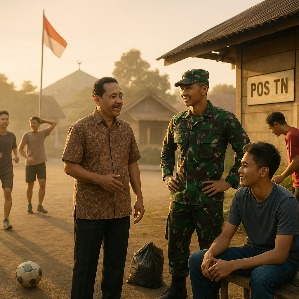Cerita Pak Lurah: "Sejak Ada Pos TNI di Sini, Anak Muda Kami Semangat Ikut Bela Negara"