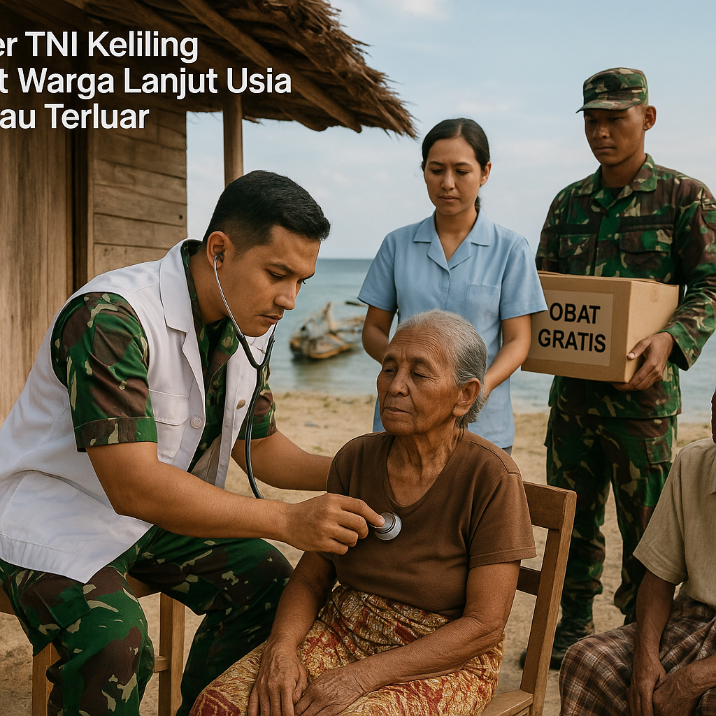 Dokter TNI Keliling Rawat Warga Lanjut Usia di Pulau Terluar