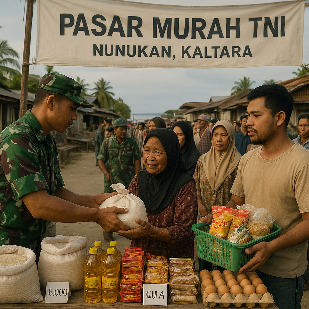 Pasar Murah TNI di Ujung Kalimantan: Bantu Tekan Beban Hidup Warga