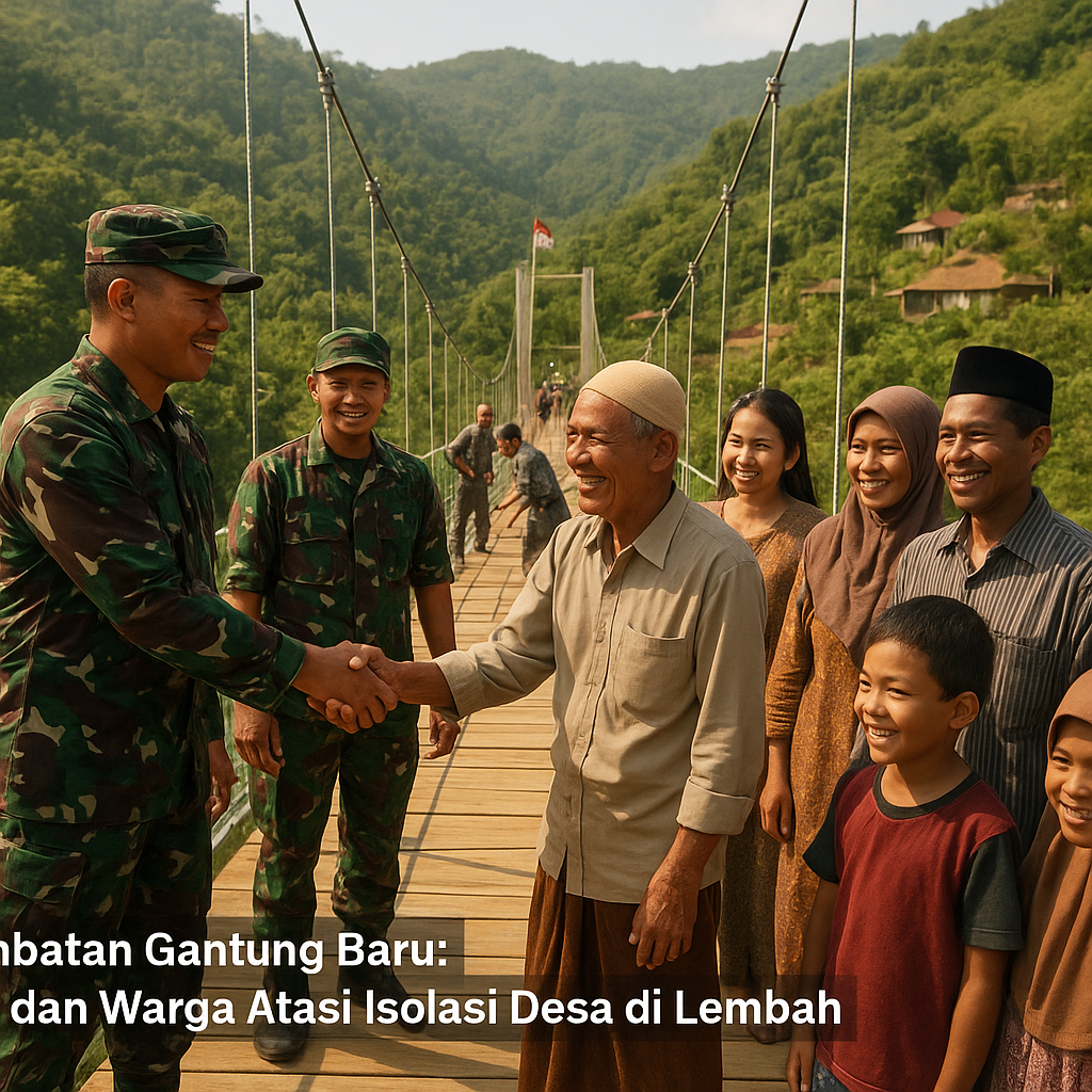 Jembatan Gantung Baru: TNI dan Warga Atasi Isolasi Desa di Lembah