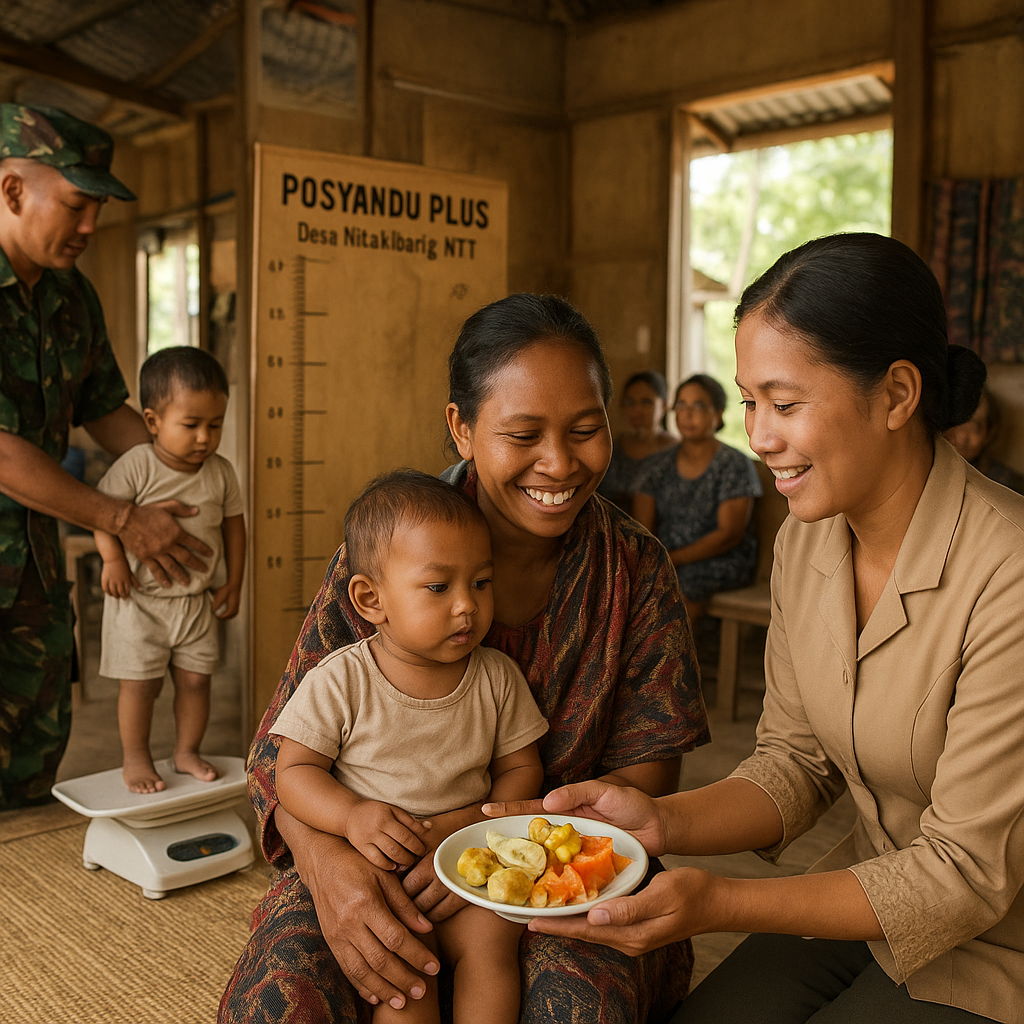 Posyandu Plus TNI: Pantau Gizi Balita di Desa Tertinggal NTT